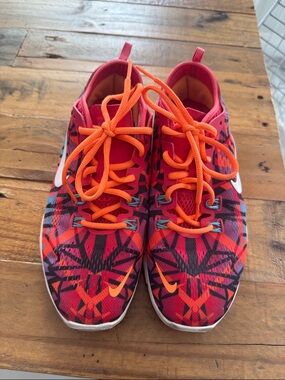 Nike Kids Pink & Orange Patterned Athletic Sneakers